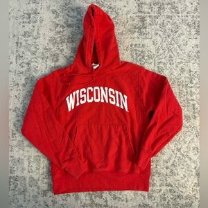 Champion Wisconsin Red Hoodie Size Medium